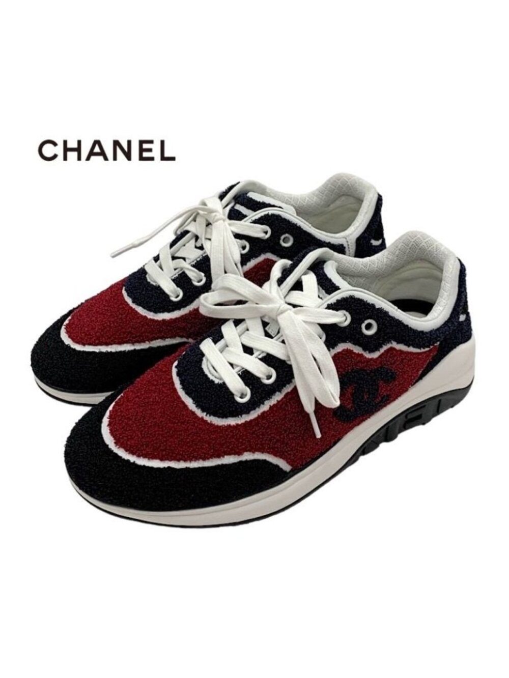 Chanel Sneakers Shoes Pile Coco Mark Multicolor